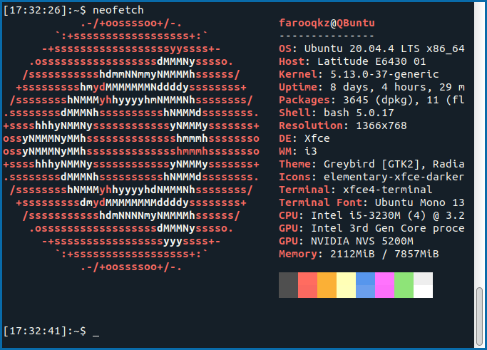 Specs of Farooq&rsquo;s laptop